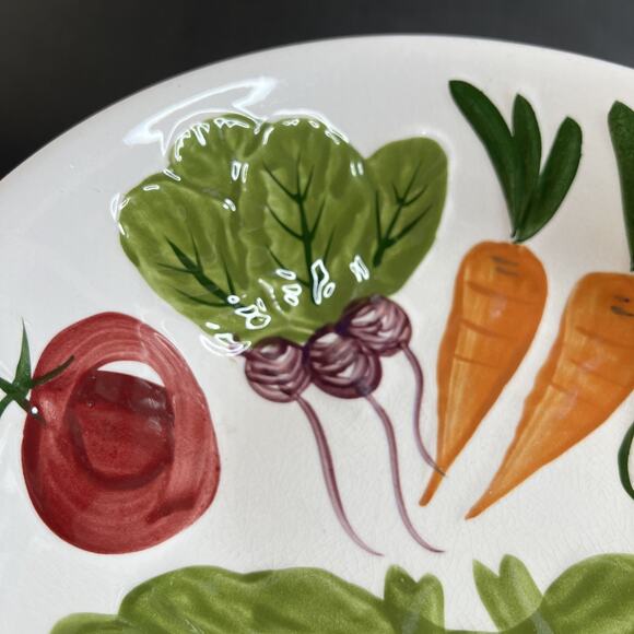 VTG Hand Painted Vegetable/Salad Bowl Ironstone Los Angeles Made In USA 10 Inch - Picture 4 of 9